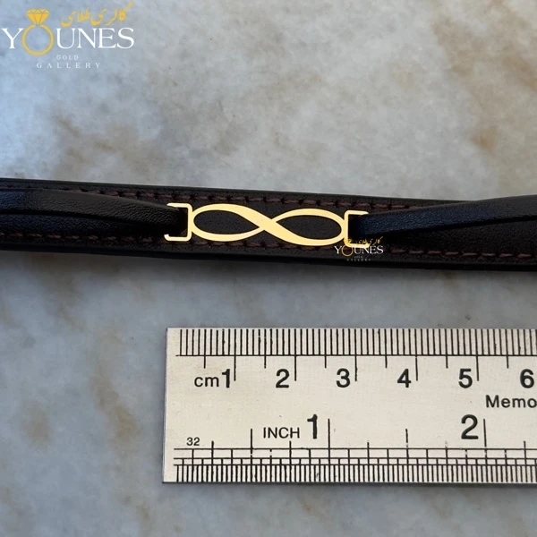 دستبند طلا چرم مردانه L162